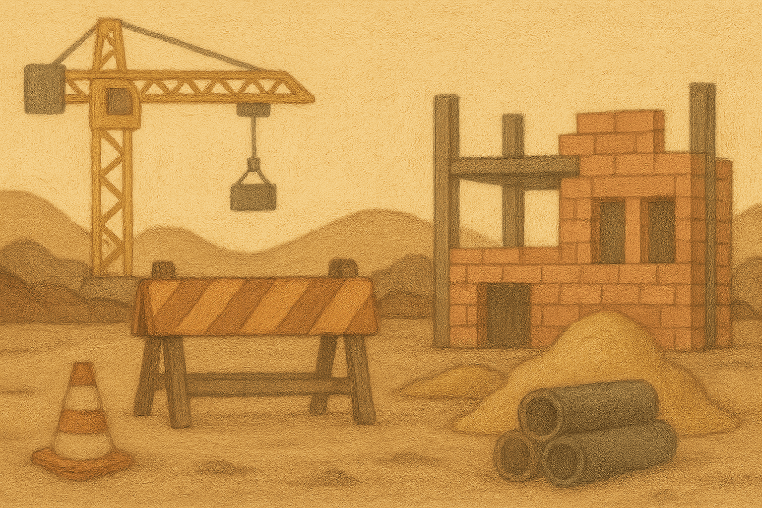 Ein Bild von einer Baustelle